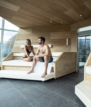 Sauna in the panorama sauna in the Tauern SPA Kaprun | © TAUERN SPA Zell am See-Kaprun